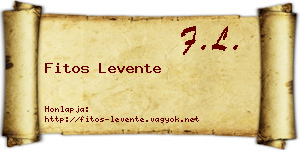 Fitos Levente névjegykártya
