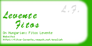 levente fitos business card